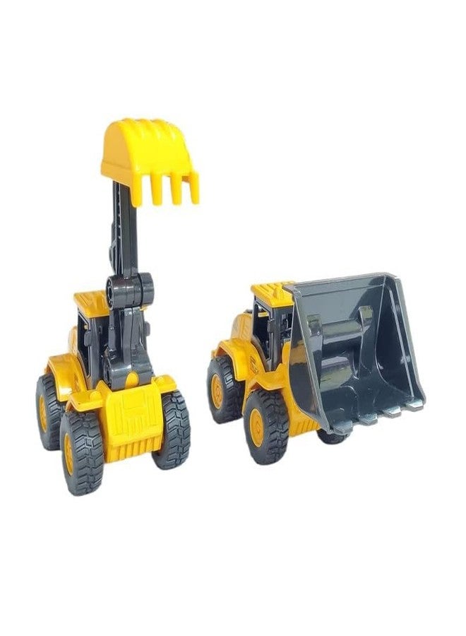AHBHT New Plastic Excavator Bulldozer Truck Construction Toys Engineer Vehicle Trucks Pushdozer Toy for Kids (MultiCoor) (210-18_Excavator) - Image 5